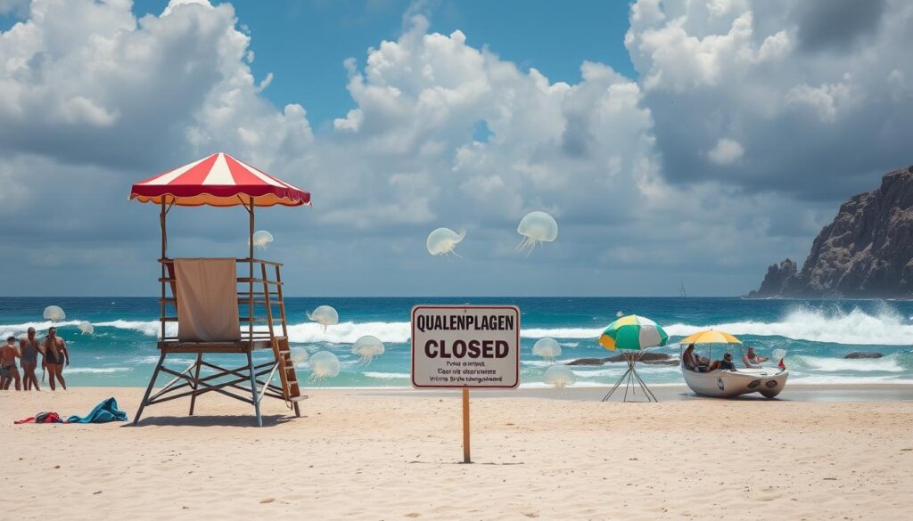 Quallenplagen Strandschließung