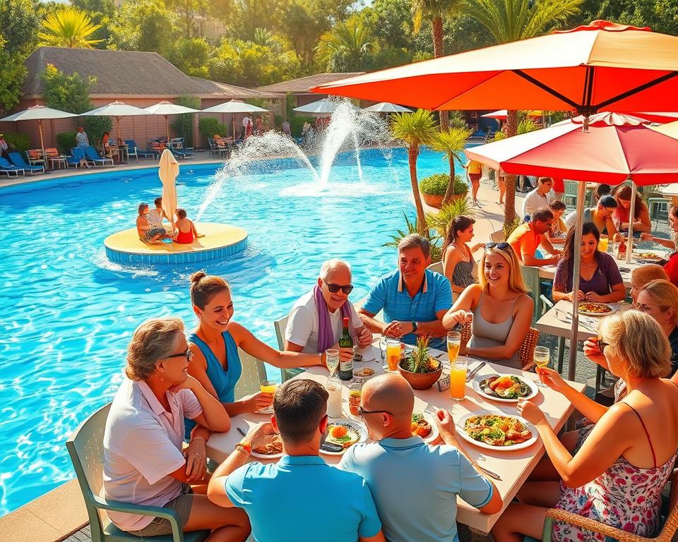 Essen im Wasserpark Mallorca