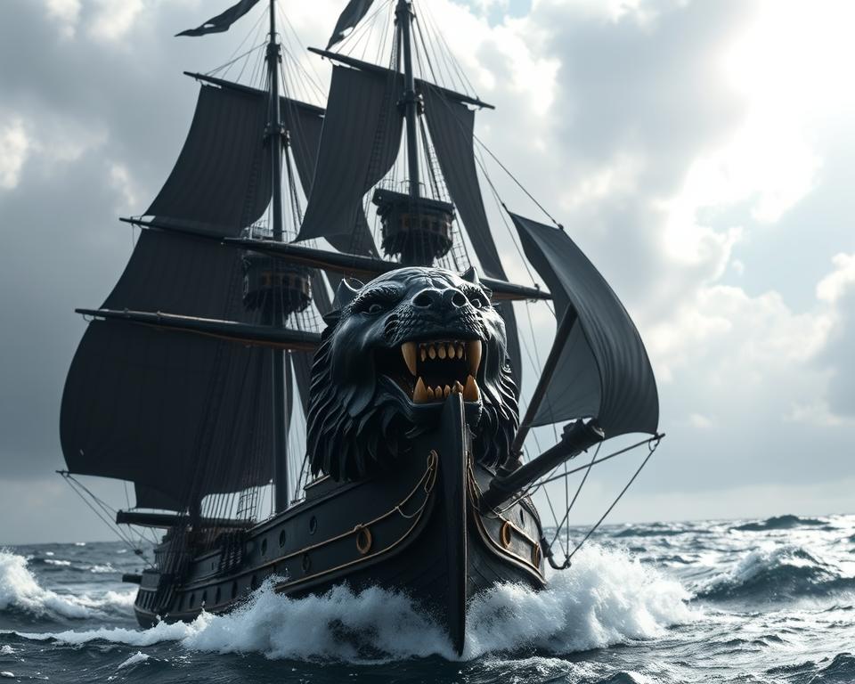 Schwarze Segel der Black Pearl